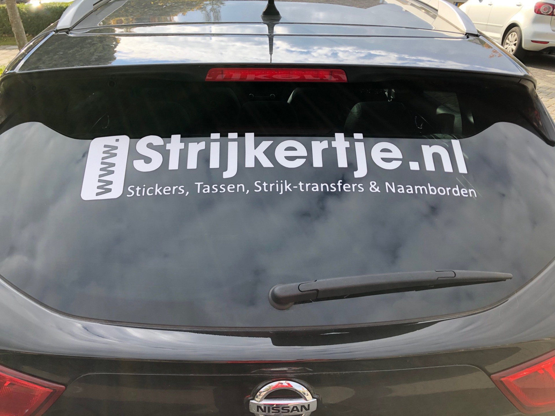 Autoraam Sticker - - STRIJKERTJE.NL SCOOTERSTICKERSHOP.NL