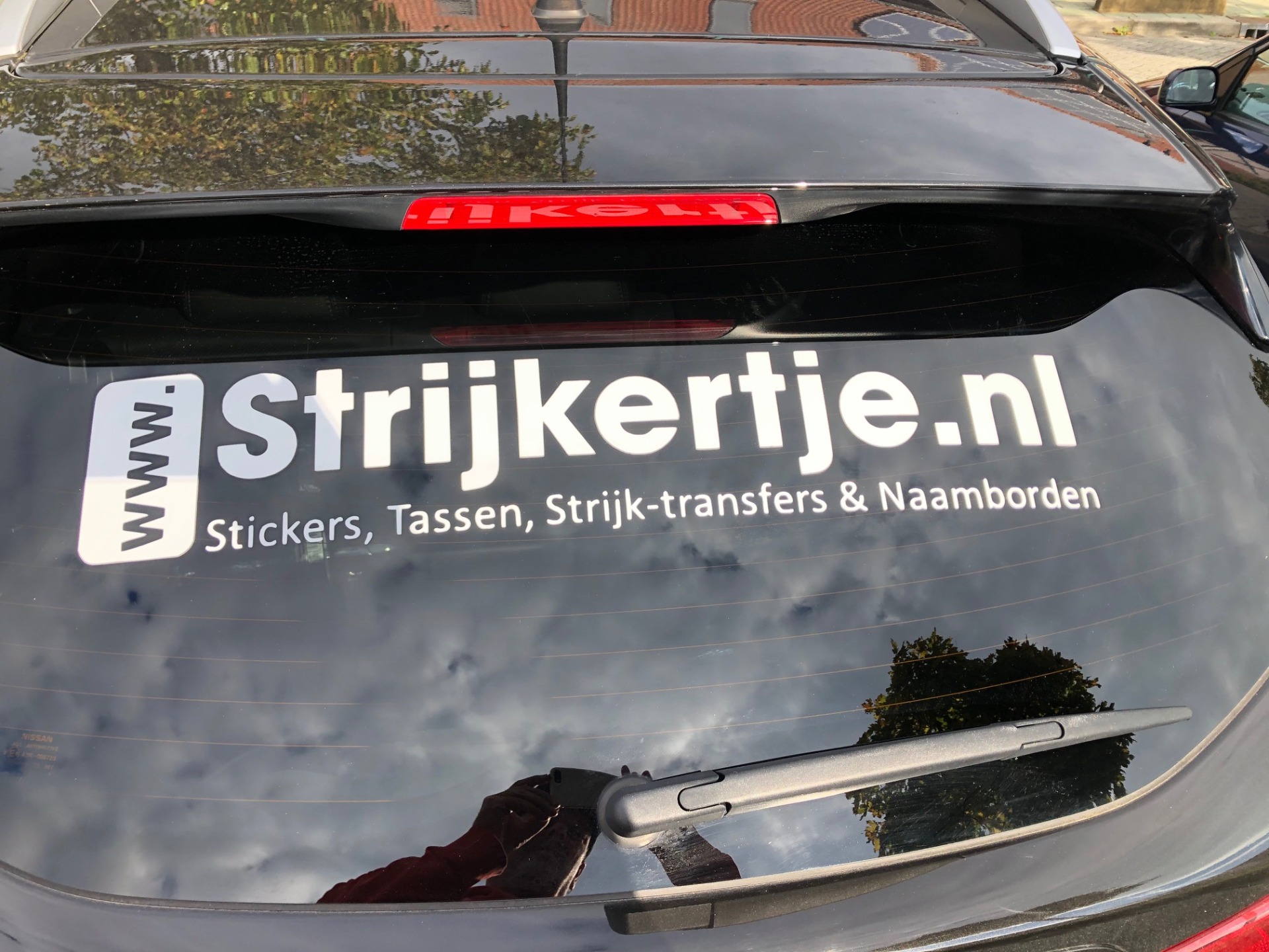 College mouw Verzoekschrift Autoraam Sticker - Reclame Stickers - STRIJKERTJE.NL - SCOOTERSTICKERSHOP.NL